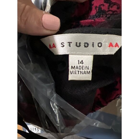 Retro Red & Black Lace Dress whimsigoth witchy vampire goth dark romance - Picture 4 of 12